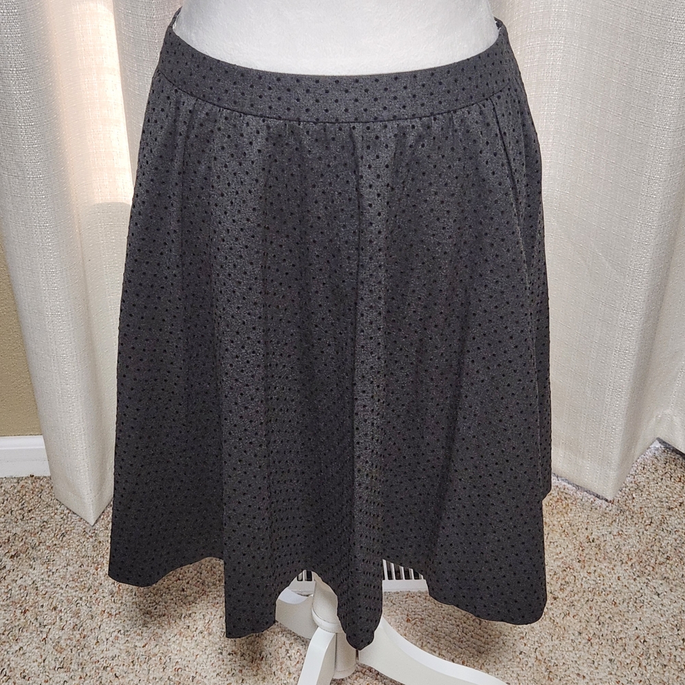 Brooks Brothers Red Fleece Gray Pleaded Skirt Polka Dot School Girl Academia